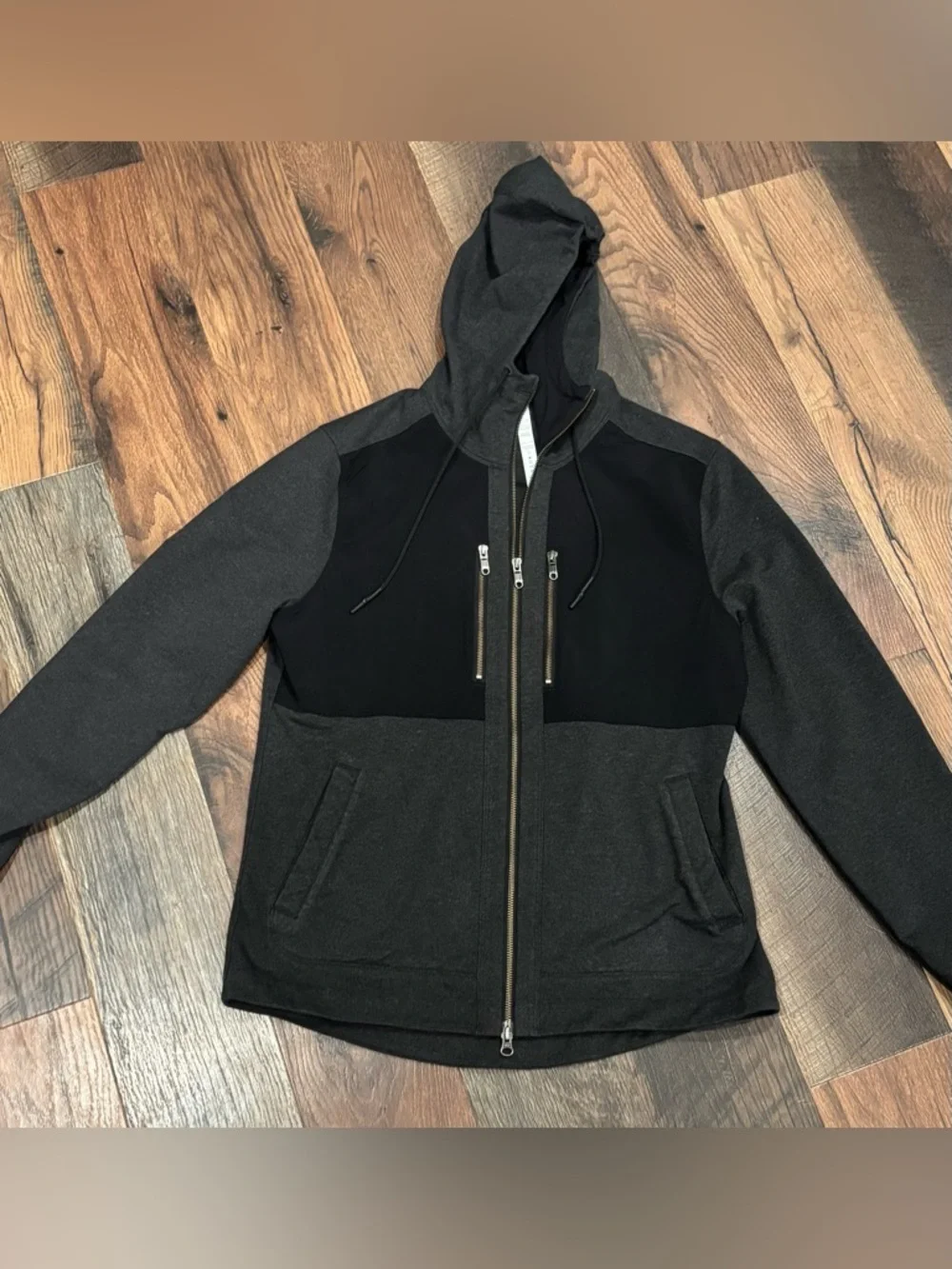 Lululemon Mens Dispatch Hoodie Heathered Gray/Black Large Great condition!